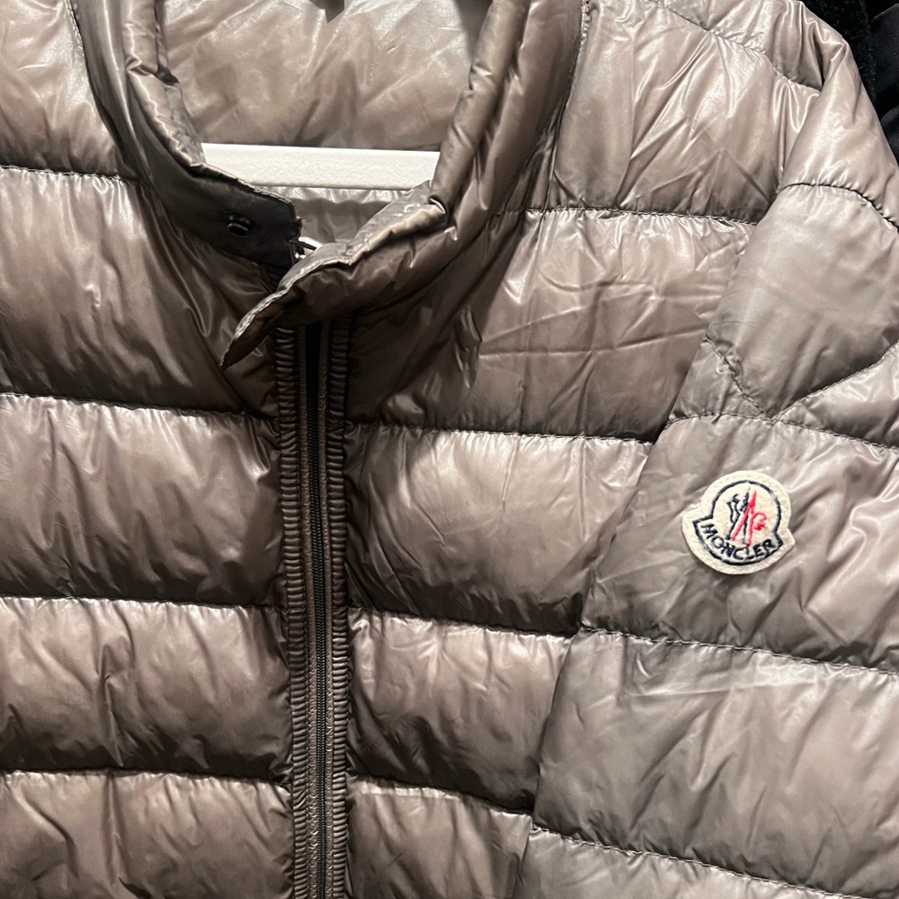 Like New Moncler Long Saison Grey Puffer